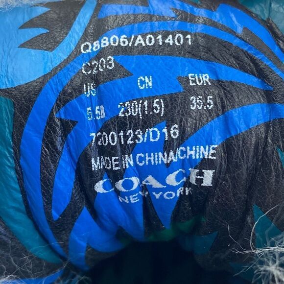 NWT Coach C203 Soft Smooth/Calf Suede Pointy Toe High Top Sneakers - Picture 12 of 13